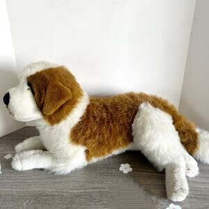 VTG RARE Prima Classic Collection Saint St Bernard Dog Plush Stuffed Animal 20”